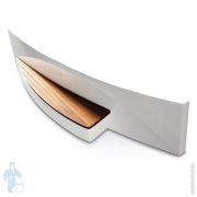 Панель фронтальная для ванны Gruppo Treesse Matrix Slim 1700 с деревянной ступенькой, белая V763F