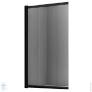 Шторка на ванну WasserKRAFT Dill 1000х1400 61S02-100WS двухстворчатая, черный профиль, WasserSchutz