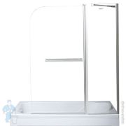 Шторка душевая для ванны Aquanet SG 1200х1500 поворотная, прозрачное стекло/профиль хром 209412