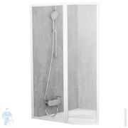 Шторка на ванну RAVAK VSK2 ROSA 160 L (970-990х1500) левая, профиль белый, полистирол Rain