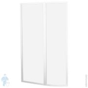 Шторка на ванну RAVAK VSK2 ROSA 170 L (1070-1090х1500) левый, профиль белый, стекло Transparent
