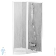 Шторка на ванну RAVAK VSK2 ROSA 140 R (885-905х1500) правая, профиль белый, полистирол Rain