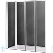 Шторка на ванну CEZARES RELAX-V-4-90/140-C-Bi (900х1400) складная, стекло прозрачное