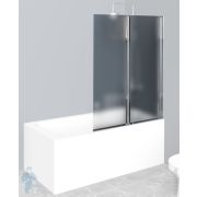 Шторка для ван BelBagno Uno (1000x1500) UNO-V-2-100/150-P-Cr-R поворотная,стекло текстурное/хром