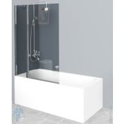 Шторка для ванн BelBagno Uno (900x1500) UNO-V-11-90/150-C-Cr распашная,стекло прозрачное/хром