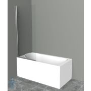 Шторка для ванн BelBagno Uno (750x1500) UNO-V-1-75/150-C-Cr распашная,стекло прозрачное/профиль хром