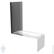Шторка для ванн BelBagno Uno (900x1500) UNO-V-1-90/150-C-NERO распашная,стекло прозрачное/черный