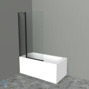 Шторка на ванну BelBagno Uno (1000х1500) UNO-V-11-100/150-C-NERO стекло прозрачное/профиль черный