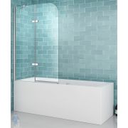 Шторка на ванну ABBER Ewiges Wasser AG51120 (1200x1400) распашная, стекло 6мм прозрачное/хром