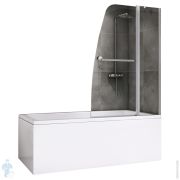 Шторка на ванну ABBER Ewiges Wasser AG50100 (1000х1400) распашная, стекло 6мм прозрачное/хром