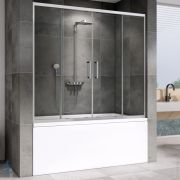 Шторка на ванну BelBagno Uno (1000х1500) UNO-V-2-100/150-C-Cr стекло прозрачное, хром