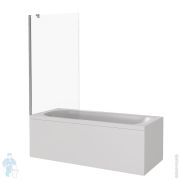 Шторка для ванны GOOD DOOR BAS SCREEN BS-80-C-CH 800х1400 фикс., ст. 4 мм прозрачное, профиль хром