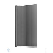 Шторка на ванну WasserKraft Main 1000х1400 41S02-100 двухстворчатая,стекло прозрачн./профиль серебр