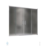 Шторка на ванну ABBER Schwarzer Diamant AG57170M (1700х1400) раздвижная, стекло 6мм матовое/хром