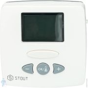 Терморегулятор STOUT WFHT-LCD проводной, белый, с выносным датчиком STE-0002-000015