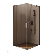 Душевой уголок CEZARES SLIDER (800-900х1000-1100х1950) стекло бронза/профиль оружейная сталь SLIDER-AH-2-80/90-100/110-BR-GM
