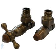 SCHLOSSER Комплект клапанов ELEGANT STYLE GZ1/2х1/2 угловой с ручной регулир.,латунь с дер 604800033
