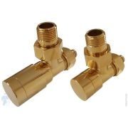 SCHLOSSER Комплект клапанов ELEGANT GZ1/2х1/2 угловой с ручной регулировкой, золото 604200108
