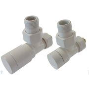 SCHLOSSER Комплект клапанов ELEGANT GZ1/2х1/2 угловой с ручной регулировкой, белый 604200101