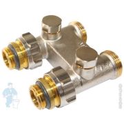 Перепускной узел Oventrop «Multiflex» 1/2«НРх3/4»НР, латунь никелированная, арт.1016363