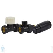 SCHLOSSER Комплект термостатический проходной G 1/2 x 1/2 D=15 мм 602200057 Ral 9005 matt