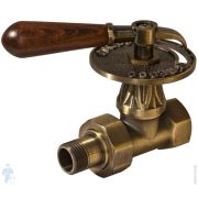 Вентиль Retro Style 3/4 прямой, латунный, с дер.ручкой, RS 217 W