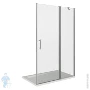 Душевая дверь RAVAK CHROME CSDL2-110 (1075-1105х1950) распашная, стекло, белый+Transparent