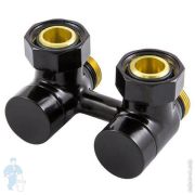 SCHLOSSER Узел нижнего подключения EXCLUSIVE угловой, GW 3/4хGZ М22х1,5 Ral 9005 601000101