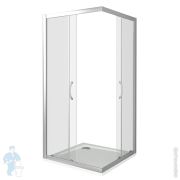 Уголок душевой GOOD DOOR BAS LATTE CR-90-C-WE (90х90) квадратный, стекло прозрачное, без поддона