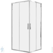 Душевой уголок RAVAK BLIX SLIM BLSRV2-80 (800х800х1950) раздвиж.двери, квадрат., блест.+Transparent