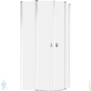 Душевой уголок RAVAK CHROME CSKK4-80 (800х800х1950) распашные двери, стекло, белый+Transparent