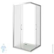 Уголок душевой GOOD DOOR BAS LATTE CR-80-G-WE (80х80) квадратный, стекло грэйп, без поддона