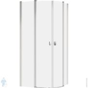 Душевой уголок RAVAK CHROME CSKK4-80 (800х800х1950) распашные двери, стекло, сатин+Transparent