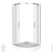Уголок душевой GOOD DOOR BAS GALAXY R-TD (100х100) полукруглый, две раздвижные дверцы, без поддона