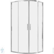 Душевой уголок RAVAK BLIX SLIM BLSCP4-80 (800х800х1950) раздвиж.двери, полукруг, блест.+Transparent