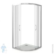Уголок душевой GOOD DOOR BAS LATTE R-100-C-WE (100х100) полукруглый, стекло прозрачное, без поддона