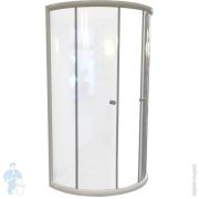 Душевой уголок Радомир (1000х1000х1800) стекла матовые, профиль белый, без поддона