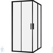 Душевой уголок RAVAK BLIX SLIM BLSRV2-80 (800х800х1950) раздвиж.двери, квадрат.,черный+Transparent