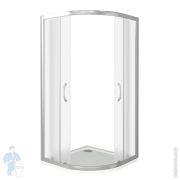Уголок душевой GOOD DOOR BAS LATTE R-120-G-WE (120х120) полукруглый, стекло грэйп, без поддона