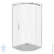 Уголок душевой GOOD DOOR BAS ALTAIR R-100-C-CH (100х100) полукругл, раздв. дверь, стекло прозрач