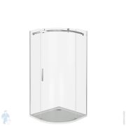 Уголок душевой GOOD DOOR BAS GALAXY R (100х100) полукруглый, одна раздвижная дверца, без поддона