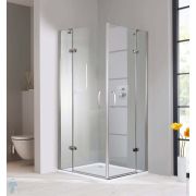 Душевой уголок HUPPE Aura Elegance 900х900х1900 матовое серебро/стекло прозрачное 401302.087.321