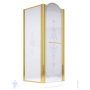 Душевой уголок Migliore DIADEMA (900х900х1950) стекло матовое+декор, золото 22684
