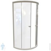 Душевой уголок Радомир (1100х1100х1950) стекла матовые, профиль белый, без поддона