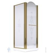 Душевой уголок Migliore DIADEMA (900х900х1950) стекло матовое+декор, бронза 22683
