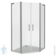 Уголок душевой GOOD DOOR BAS PANDORA PNT-TD-90-C-CH (90х90) 5уг-ый,бподдона,стекло прозрачное