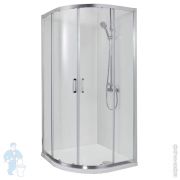 Душевой уголок Aquanet ALFA 900х900х2000 полукруглый, прозр.стекло/профиль хром, раздв.двери 203799