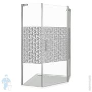 Уголок душевой GOOD DOOR BAS FANTASY PNT -90-F-CH (90х90) 5уг-ый,бподдона, зеркальный рисунок