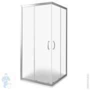 Уголок душевой GOOD DOOR BAS INFINITY CR -100-G-CH (100х100) квадрат.,раздвиж двери,стекло грейп 6мм