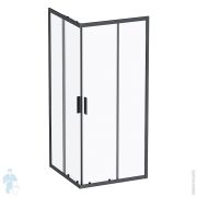 Душевое ограждение AM.PM Gem S Square Slide 90x90, стекло прозрач., профиль чер. мат. W93G-403-090BT